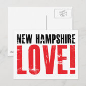 New Hampshire Love Briefkaart (Voorkant / Achterkant)