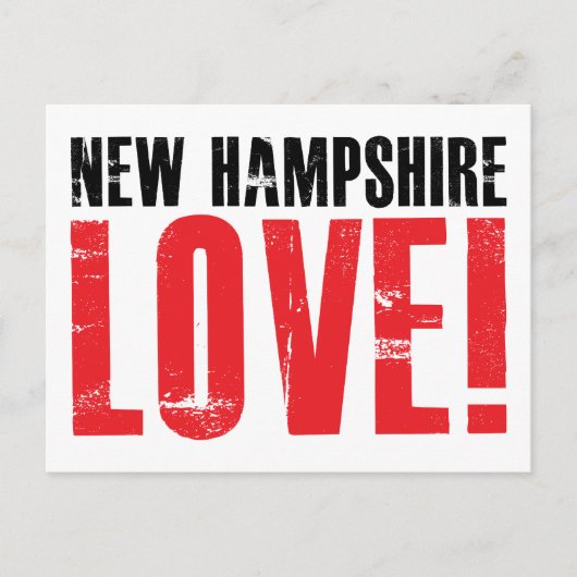 New Hampshire Love Briefkaart (Voorkant)