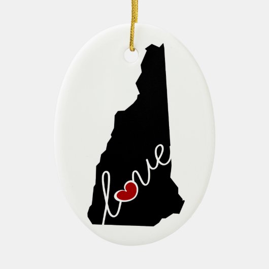 New Hampshire Love.  Gifts for NH Lovers Keramisch Ornament (Voorkant)