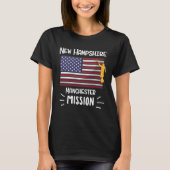 New Hampshire Manchester Mormon LDS Mission Missio T-shirt (Voorkant)