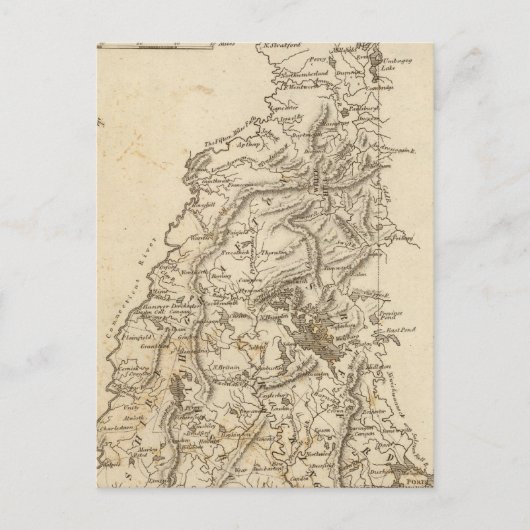 New Hampshire Map door Arrowsmith Briefkaart (Voorkant)
