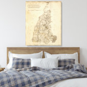 New Hampshire Map door Arrowsmith Canvas Afdruk (Insitu (Slaapkamer))