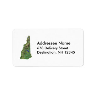 New Hampshire Map Label