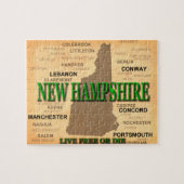 New Hampshire Map Legpuzzel (Horizontaal)