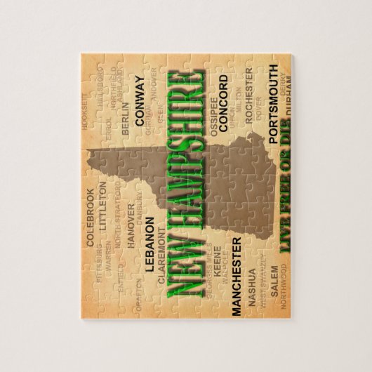 New Hampshire  Map Legpuzzel (Verticaal)