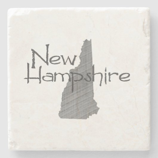 New Hampshire Map Shaped Gray Chalkboard Stenen Onderzetter (Voorkant)