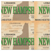 New Hampshire  Map Stof (Close Up)