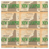 New Hampshire  Map Stof (Swatch)