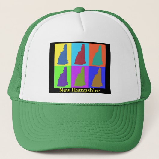 New Hampshire Map Trucker Pet (Voorkant)