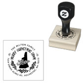 new hampshire merry kerstman - adres rubberstempel (Gestempeld)