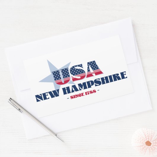 New Hampshire Mijn thuisstaat Sticker (Envelop)