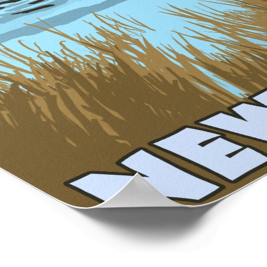 New Hampshire Moose Drink in Lake Poster (Hoek)