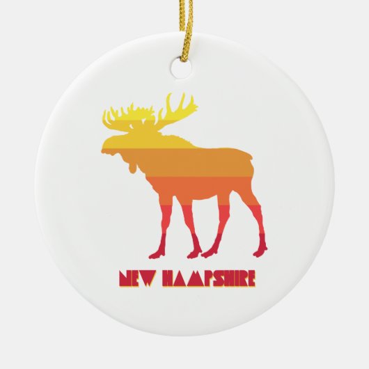 New Hampshire Moose Keramisch Ornament (Voorkant)