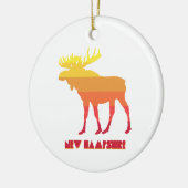 New Hampshire Moose Keramisch Ornament (Links)