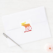 New Hampshire Moose Vierkante Sticker (Envelop)