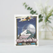 New Hampshire, Mount Washington reisposter Briefkaart (Staand voorkant)