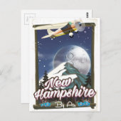 New Hampshire, Mount Washington reisposter Briefkaart (Voorkant / Achterkant)