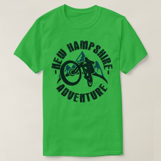 New Hampshire mountainbiking T-shirt (Design voorkant)
