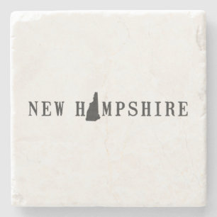 New Hampshire Name State Shaped Letter Word Art Stenen Onderzetter
