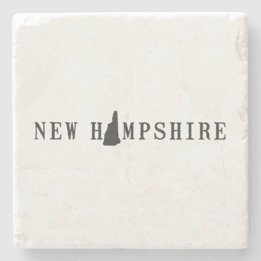 New Hampshire Name State Shaped Letter Word Art Stenen Onderzetter (Voorkant)
