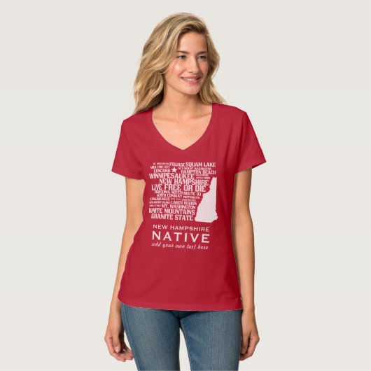 New Hampshire Native Live Free of Die T-shirt (Voorkant volledig)