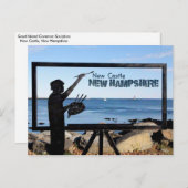 New Hampshire, New Castle Great Island Sculpture Briefkaart (Voorkant / Achterkant)