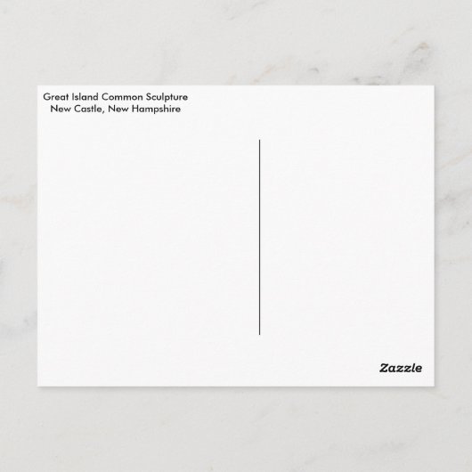 New Hampshire, New Castle Great Island Sculpture Briefkaart (Achterkant)
