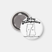 NEW HAMPSHIRE - "NEW HAMPSHIRE STATE MOTTO" T-shir Magneet (Voorkant / Achterkant)