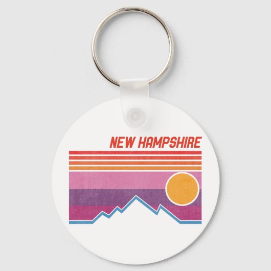 New Hampshire NH Granite State Souvenir Sleutelhanger (Voorkant)