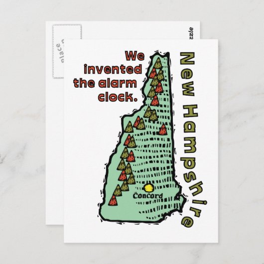 New Hampshire NH Motto ~ We hebben het alarm uitge Briefkaart (Voorkant / Achterkant)