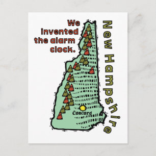 New Hampshire NH Motto ~ We hebben het alarm uitge Briefkaart