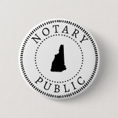 New Hampshire Notary Public Ronde Button 5,7 Cm (Voorkant)