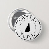 New Hampshire Notary Public Ronde Button 5,7 Cm (Voorkant /achterkant)