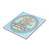 New Hampshire Nurse Caduceus Tile Tegeltje (Zijkant)