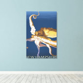 New Hampshire Octopus Scene Canvas Afdruk (Insitu (Houten vloer))