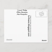 New Hampshire, Old Covered Bridge, White Mountains Briefkaart (Achterkant)