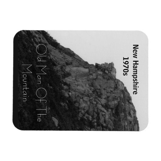 New Hampshire oud man van de berg Magneet (Horizontaal)