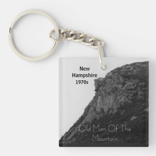 New Hampshire oud man van de berg Sleutelhanger (voorkant)