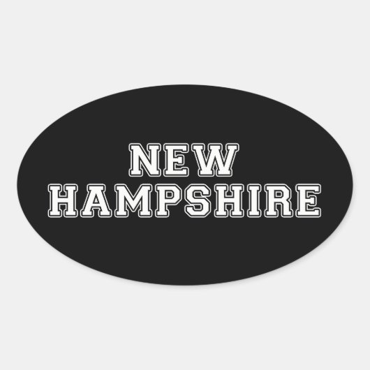 New Hampshire Ovale Sticker (Voorkant)