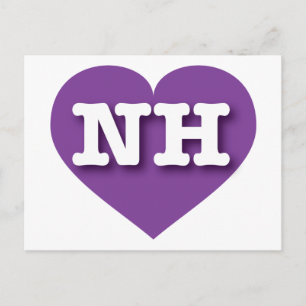 New Hampshire Paarse Hart - Grote Liefde Briefkaart