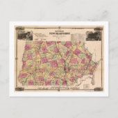 New Hampshire Panoramic MapNew Hampshire Briefkaart (Voorkant)