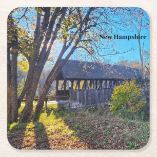 New Hampshire Park Bridge Kartonnen Onderzetters