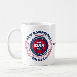 New Hampshire Patriottisch Circulair Monogram Mok