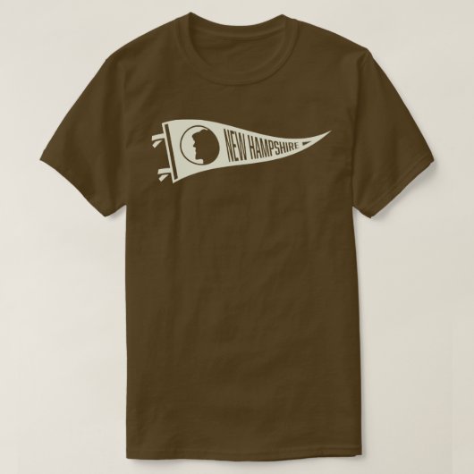 New Hampshire Pennant Het oude Man van de Berg T-shirt (Design voorkant)