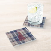 New Hampshire Plaid Glas Onderzetter (Schuin)