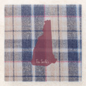 New Hampshire Plaid Glas Onderzetter (Voorkant)