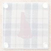 New Hampshire Plaid Glas Onderzetter (Achterkant)