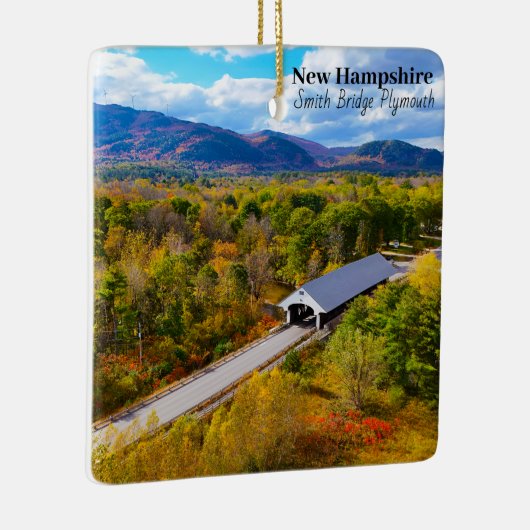 New Hampshire Plymouth Smith Bridge Keramisch Ornament (Rechts)