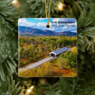 New Hampshire Plymouth Smith Bridge Keramisch Ornament