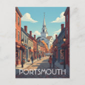 New Hampshire Portsmouth Reizen Briefkaart (Voorkant)
